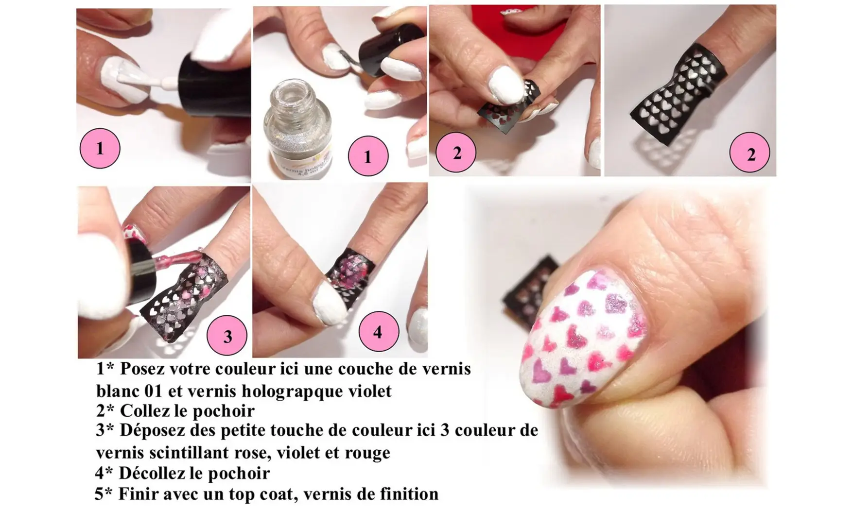 Pochoir auto-collant nail art NK04