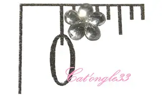 Strass fleurs argent