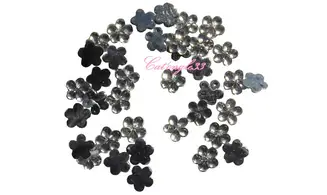 Strass fleurs argent