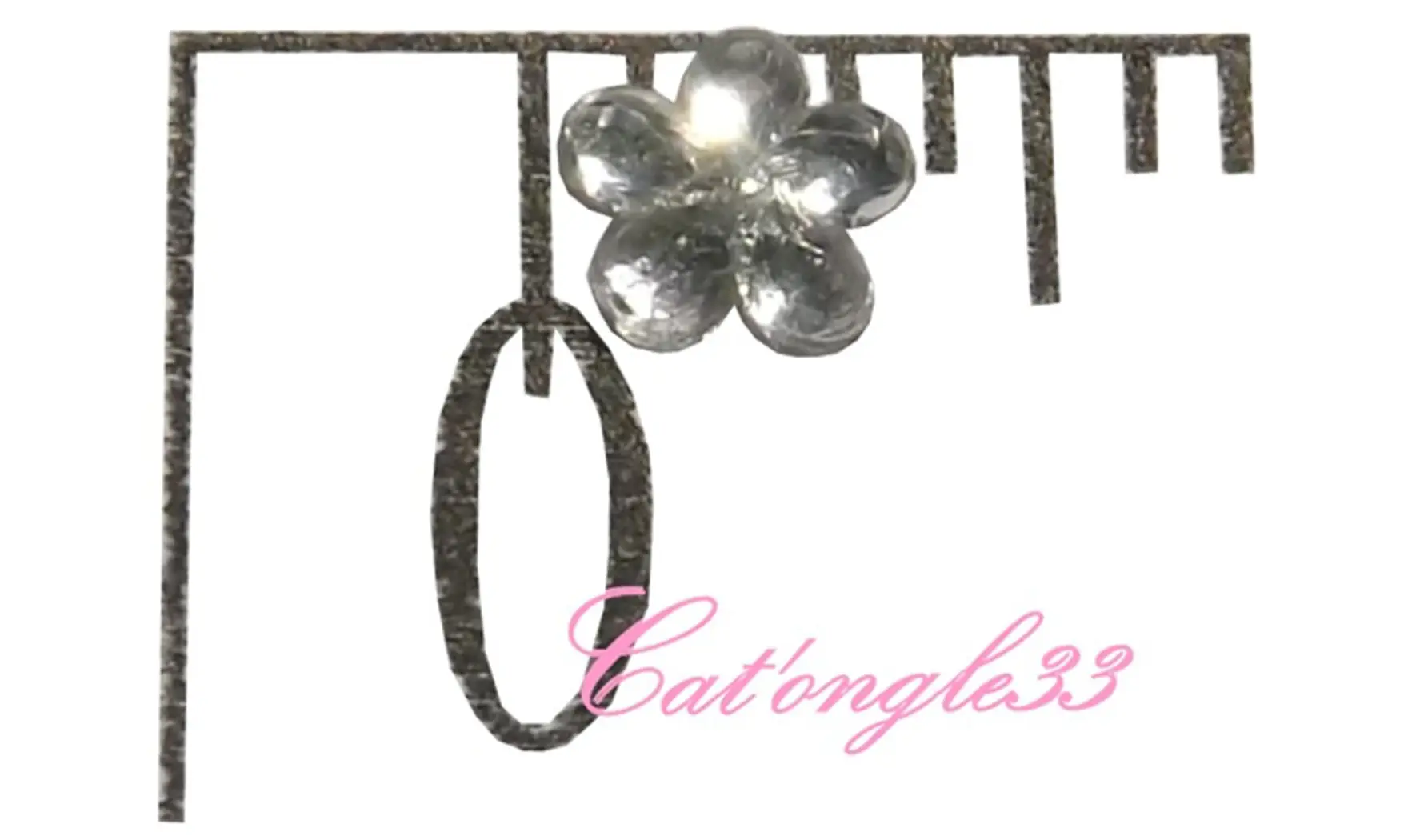 Strass fleurs argent