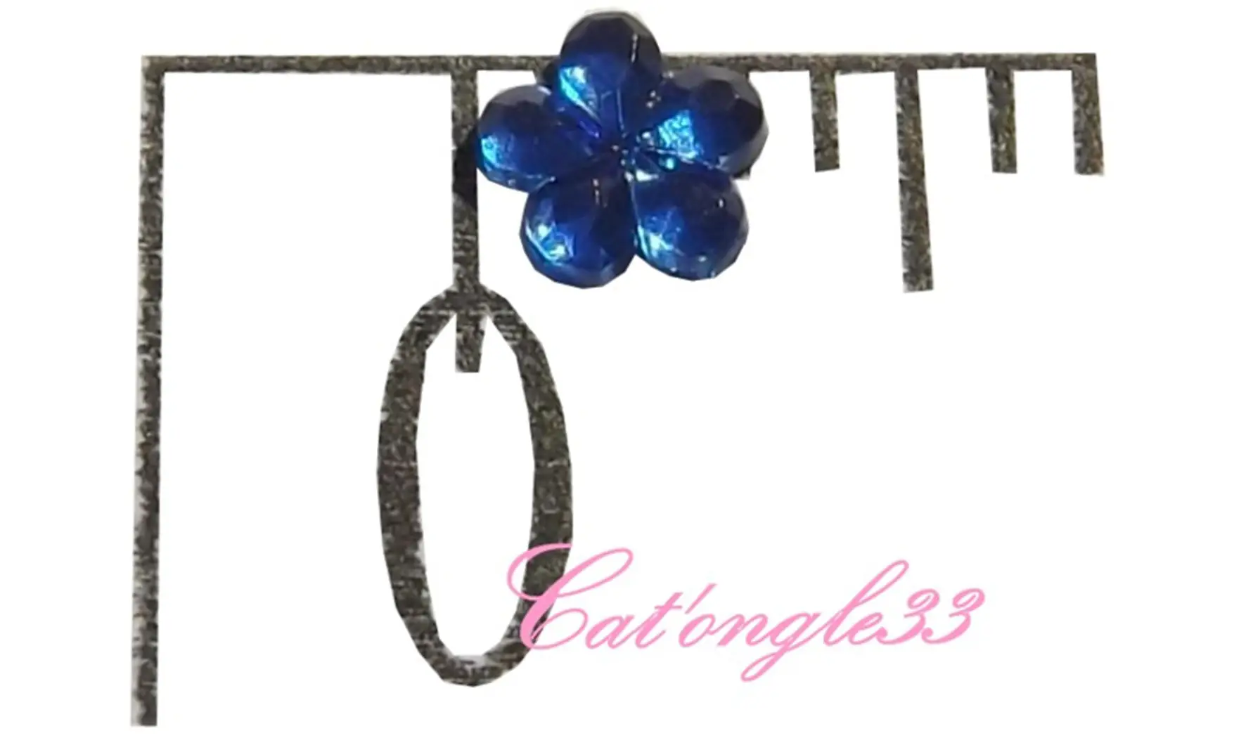 Strass fleurs bleu roi