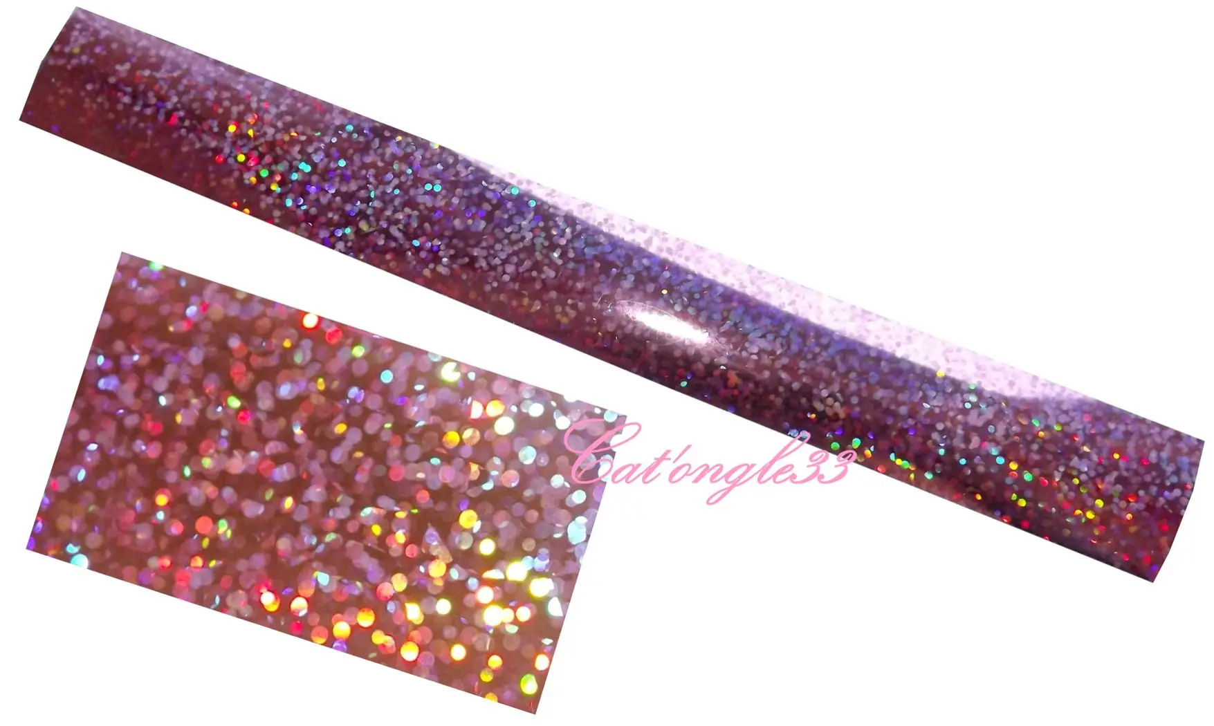 Foils paillette rose nail art 20 cm