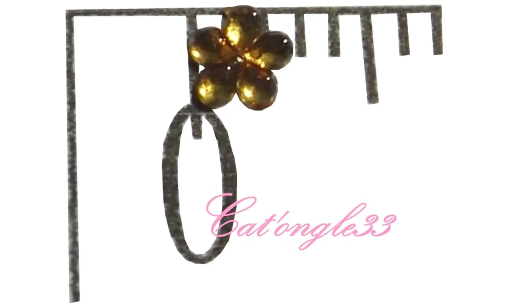 Strass fleurs jaune