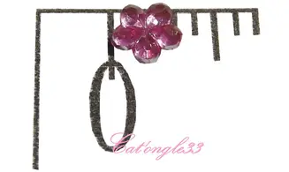 Strass fleurs rose