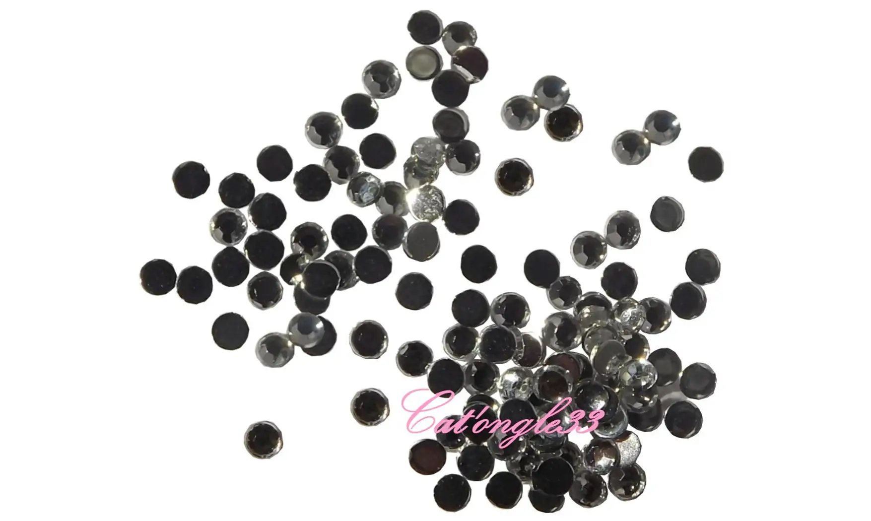 Strass rond argent 2mm