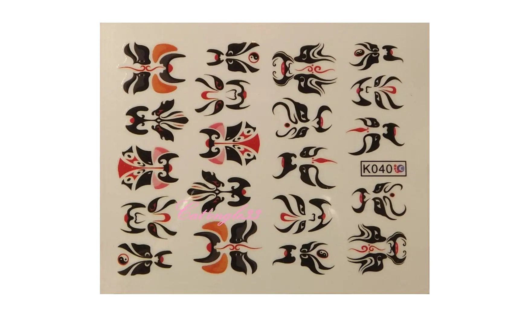 Water décal masque chinois K040