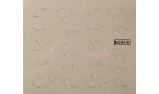 Water décal amour feuille coeur K024