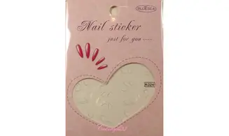 Water décal amour feuille coeur K024