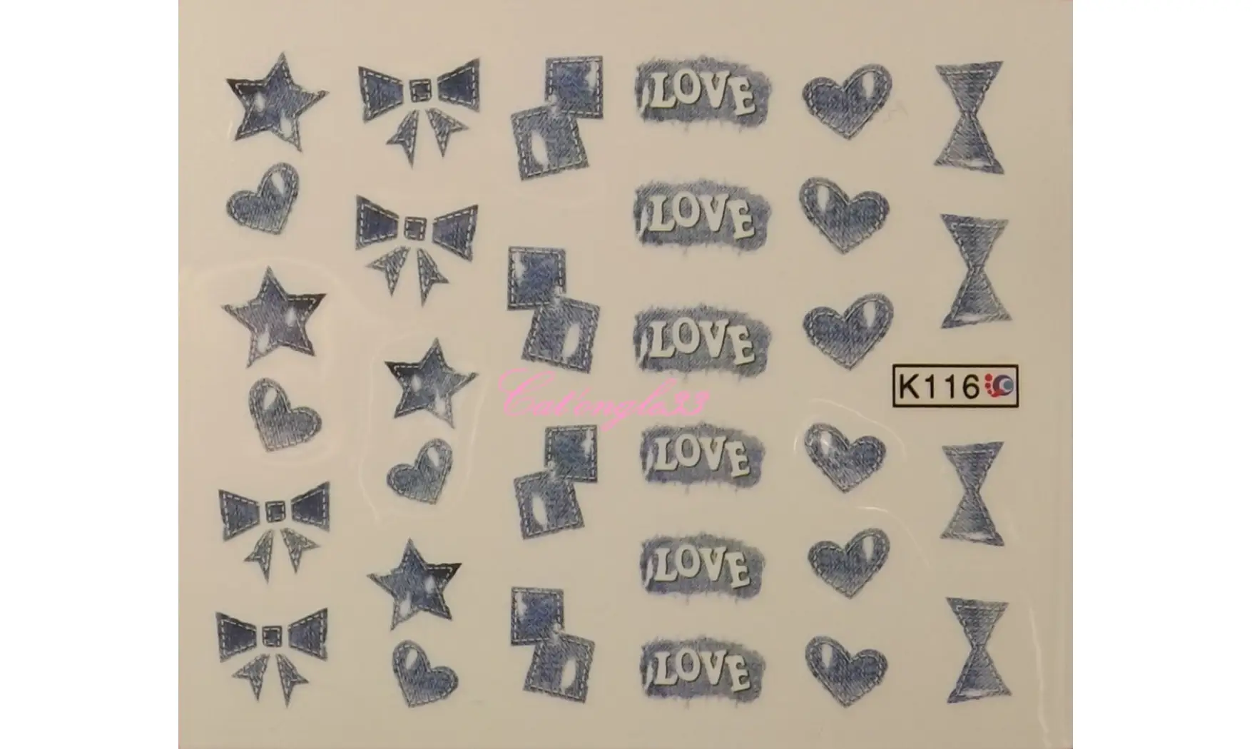 Water décal amour love jeans K116