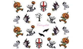 Water decal Halloween sorcière A1121