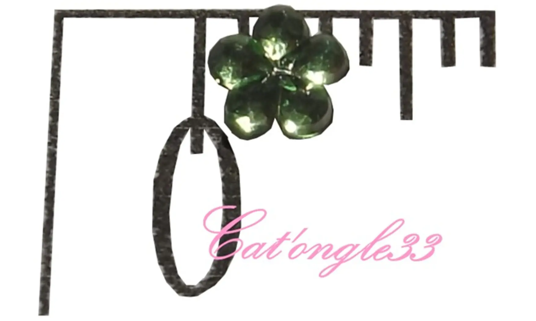 Strass fleurs vert clair