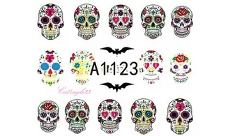 Water decal Halloween mexique A1123