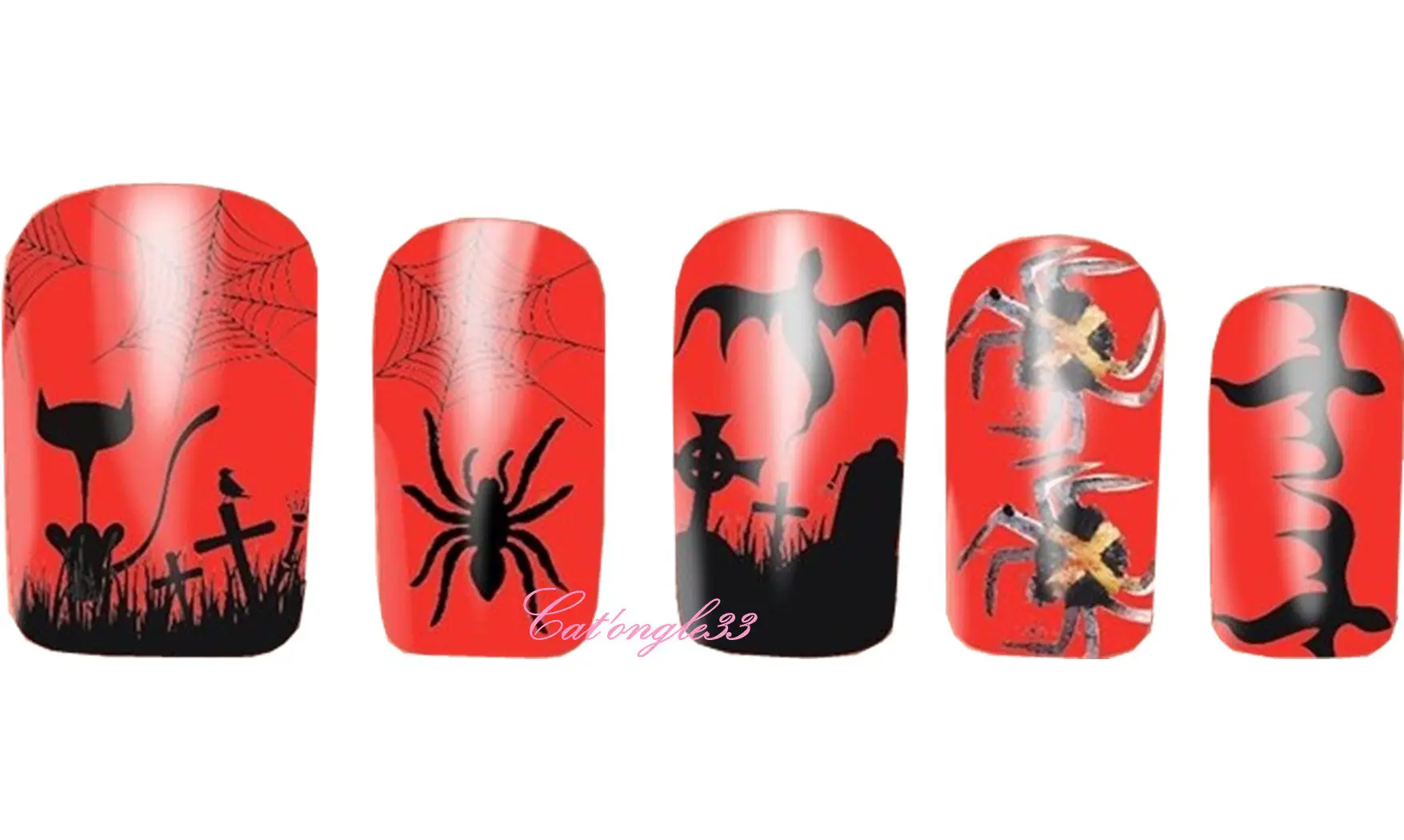 Water decal Halloween araignée A1124