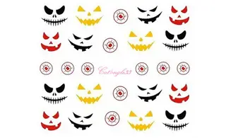 Water decal Halloween diable A1125