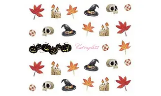 Water decal Halloween citrouille A1126