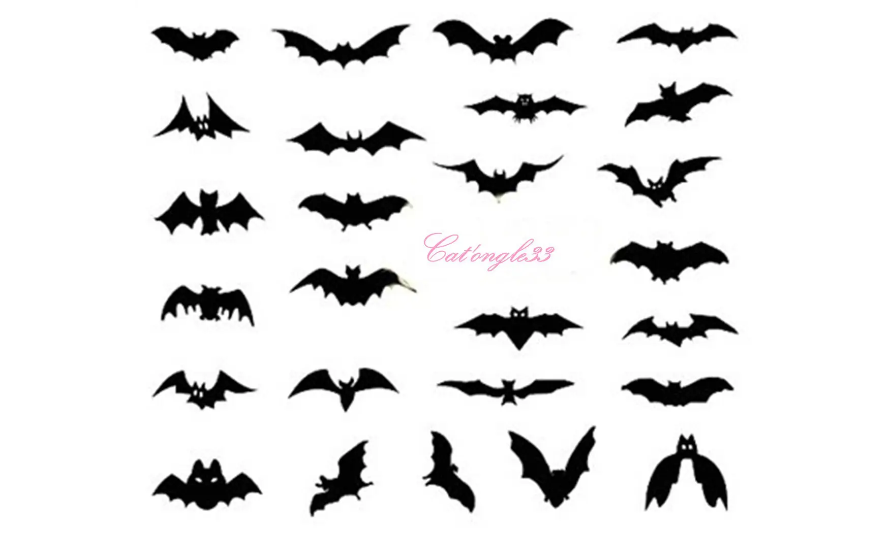 Water decal Halloween chauve sourisA1127