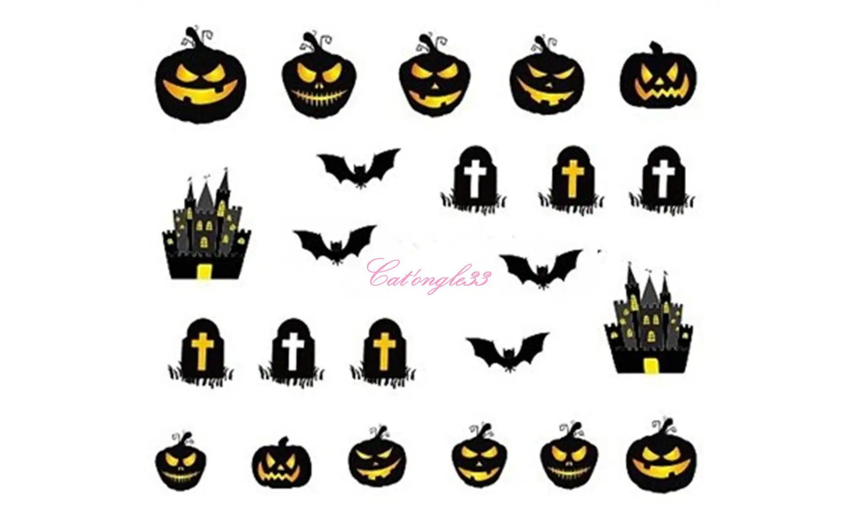 Water decal Halloween citrouille A1128