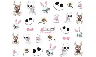 Water decal Halloween tête BN-194