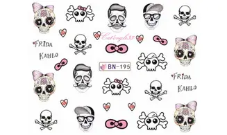 Water decal Halloween tête de mortBN-195