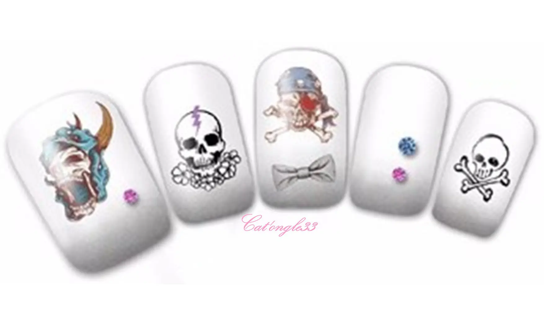 Water decal Halloween tête de mortBN-196