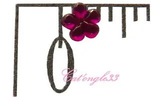 Strass fleurs fuchsia