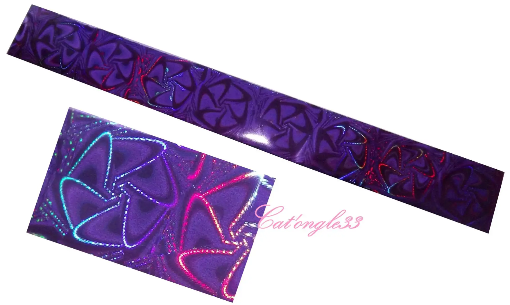 Foils plume violette nail art 20 cm