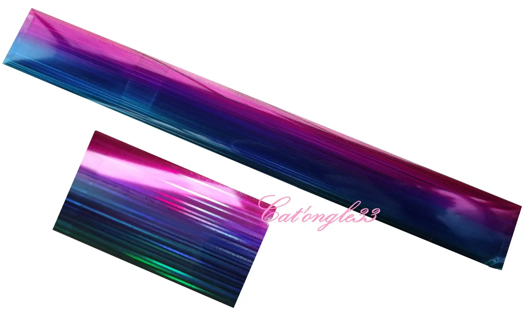 Foils lumière arc en ciel bleu 20 cm