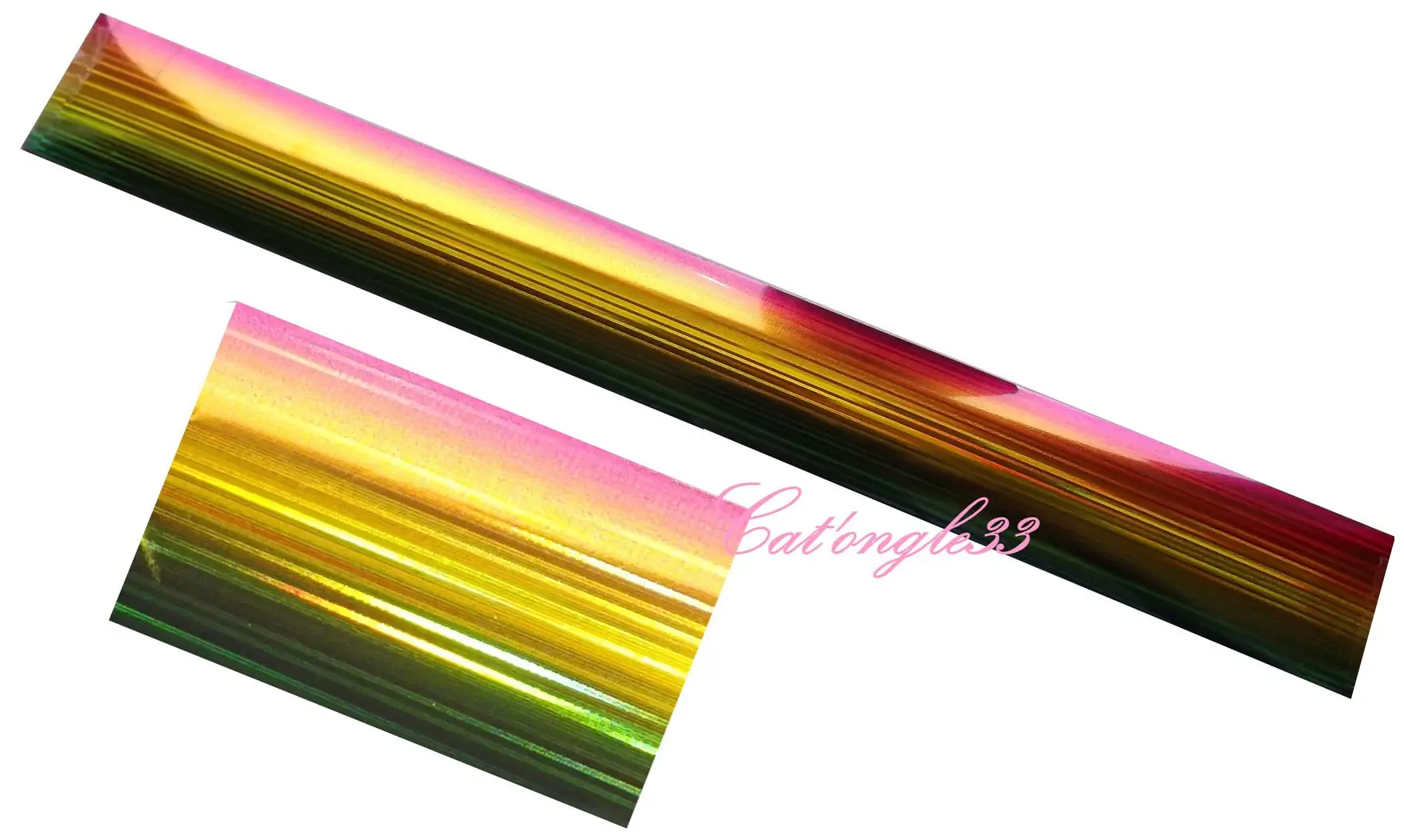 Foils lumière arc en ciel jaune 20 cm
