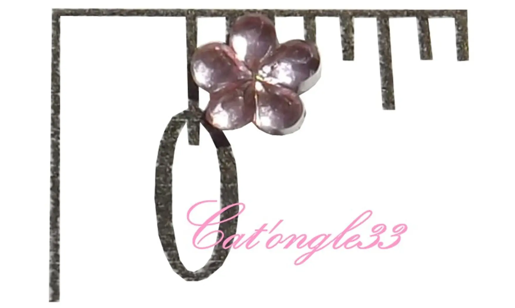 Strass fleurs rose clair
