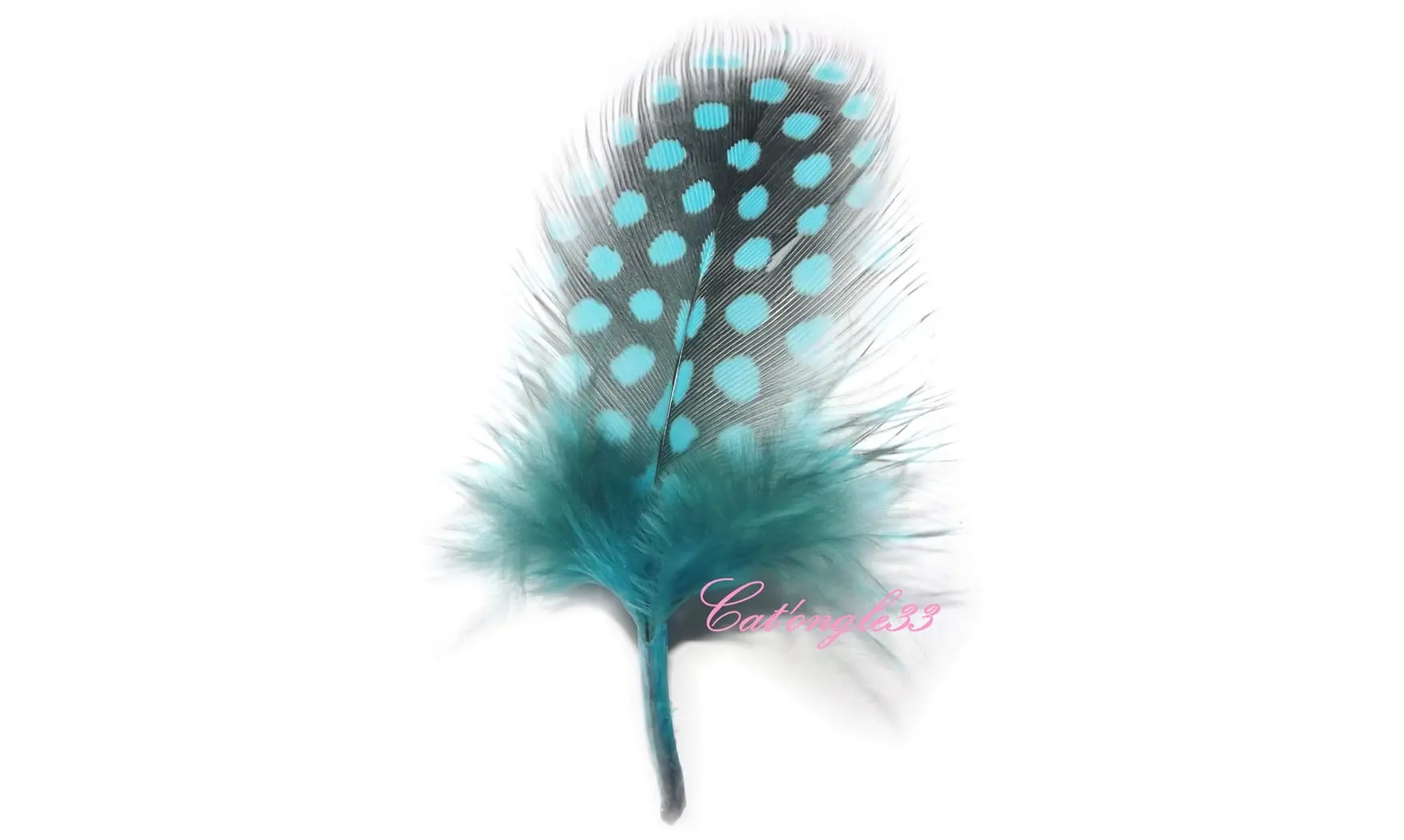 Plume bleu nail art