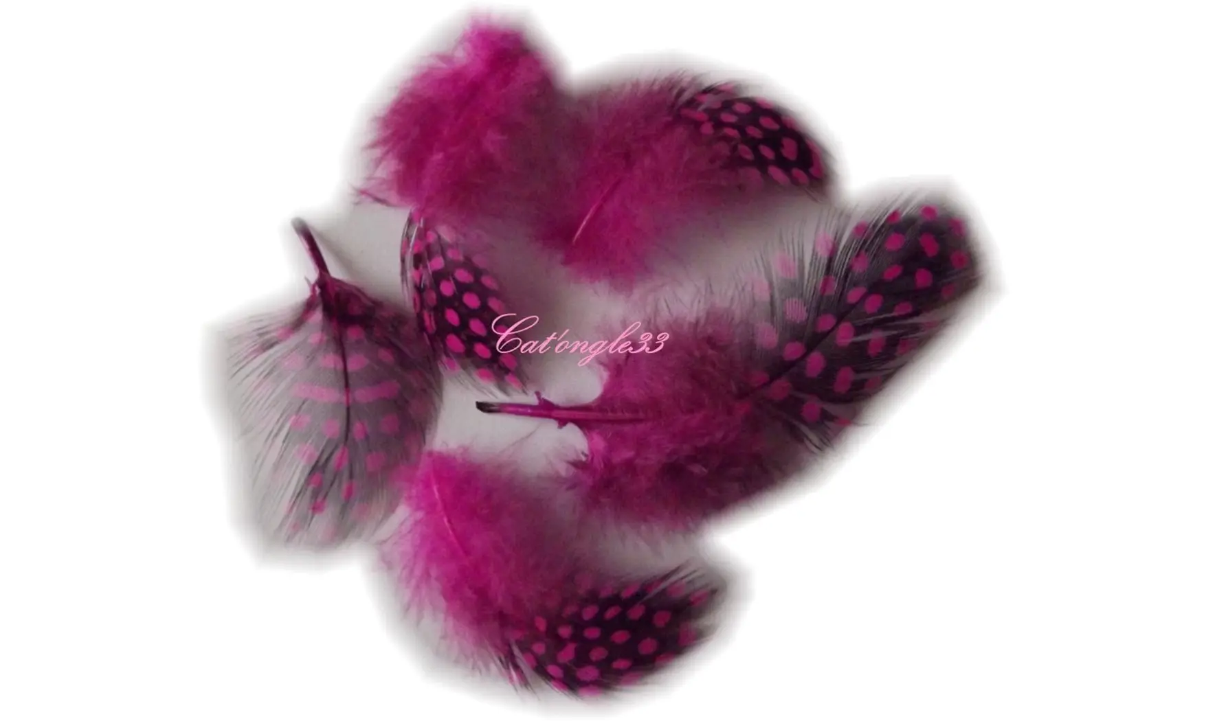 Plume fuchsia nail art