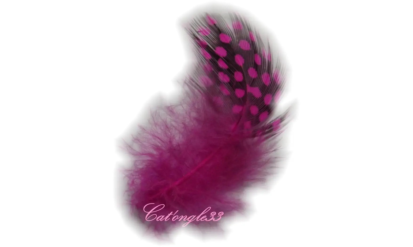 Plume fuchsia nail art