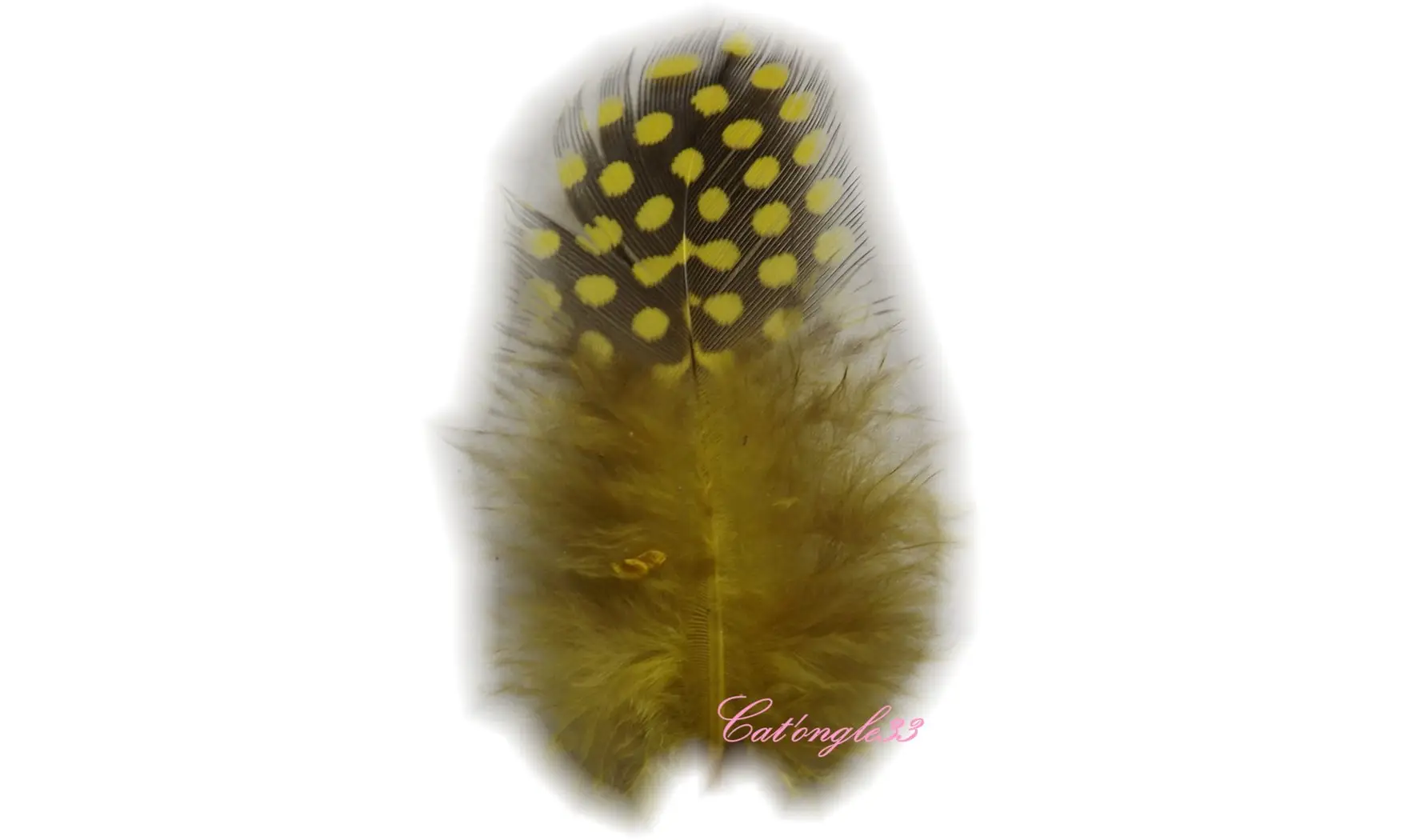 Plume jaune nail art