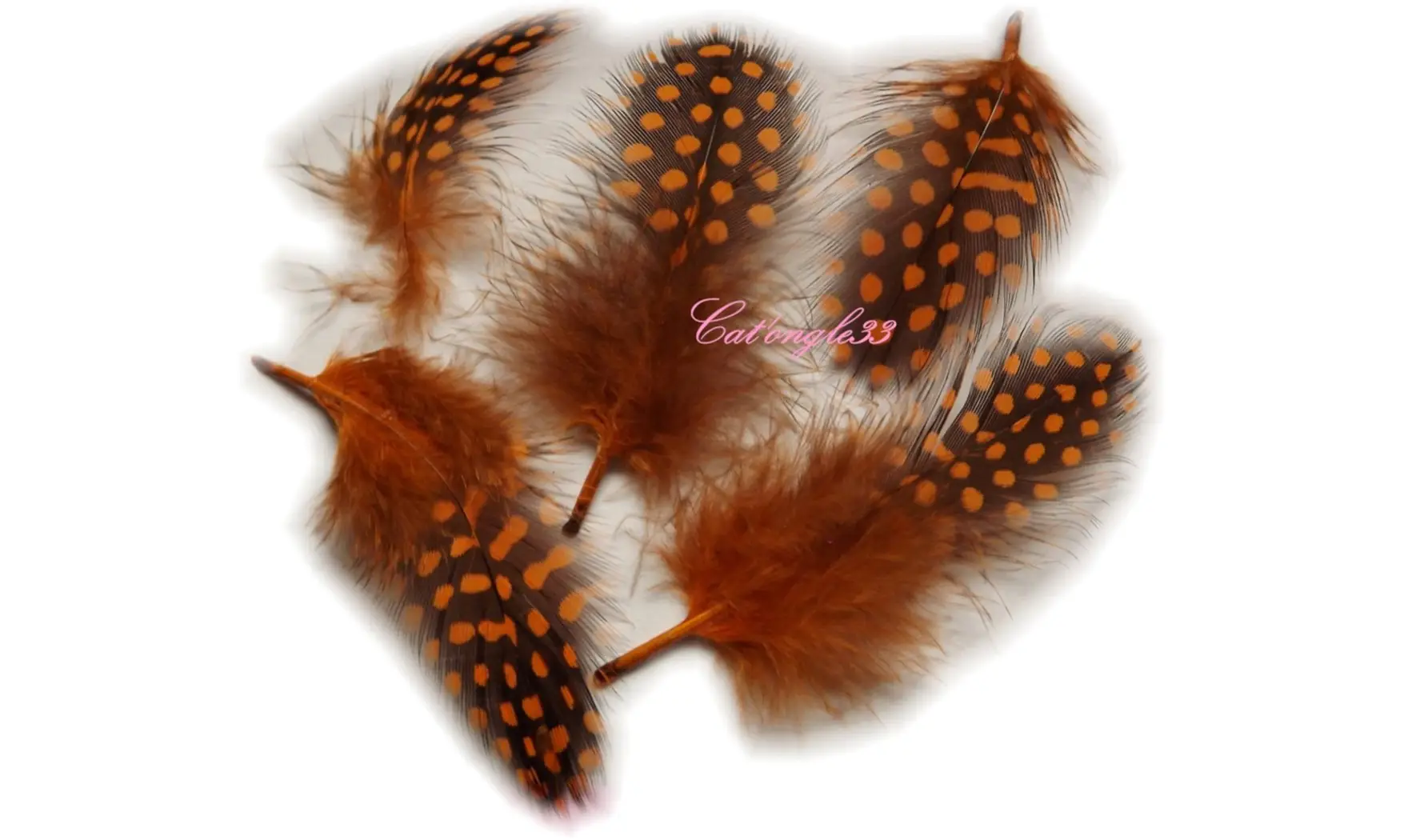 Plume orange nail art