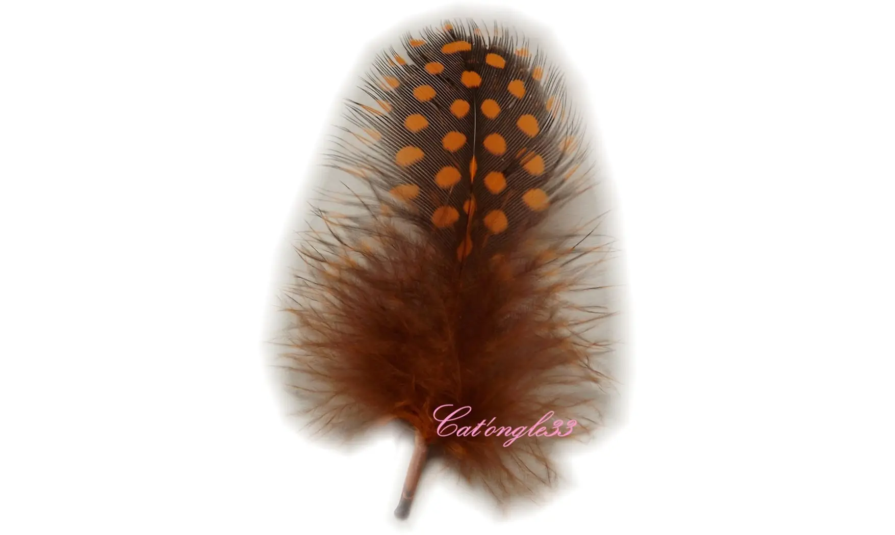 Plume orange nail art
