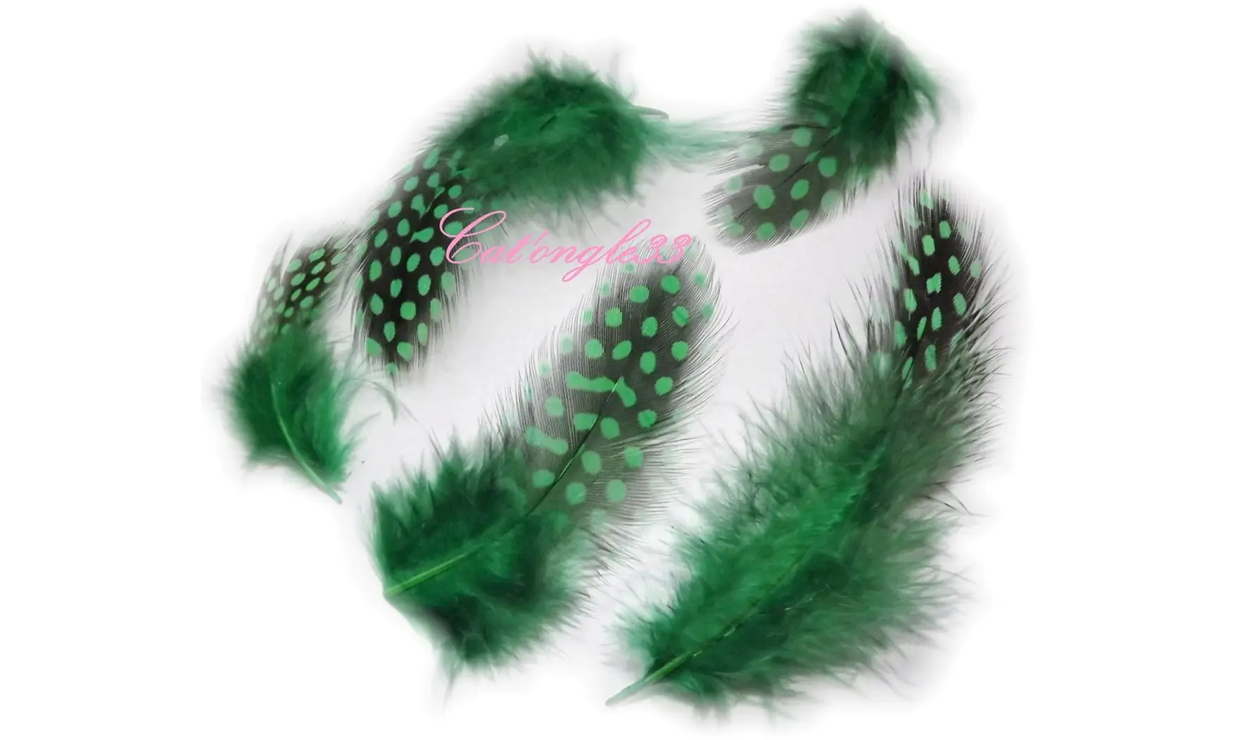 Plume verte nail art