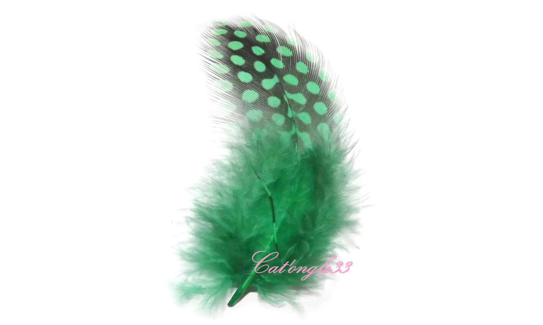 Plume verte nail art
