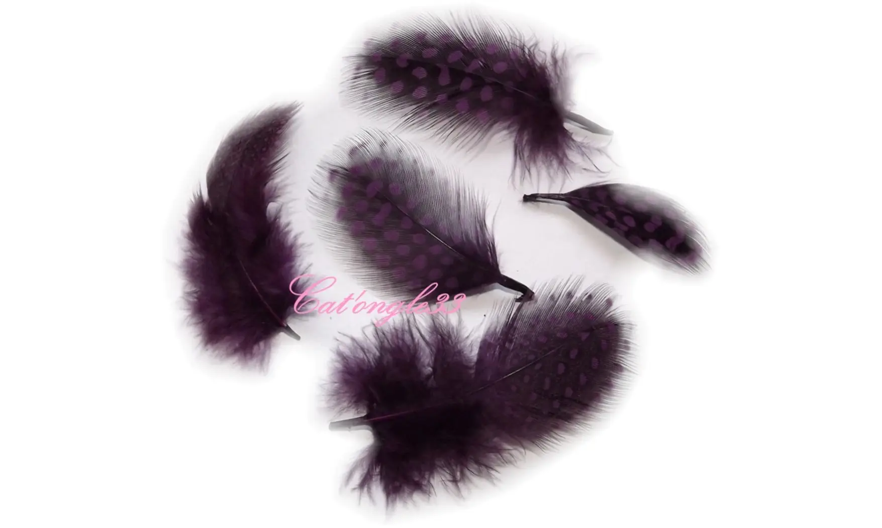 Plume violette nail art