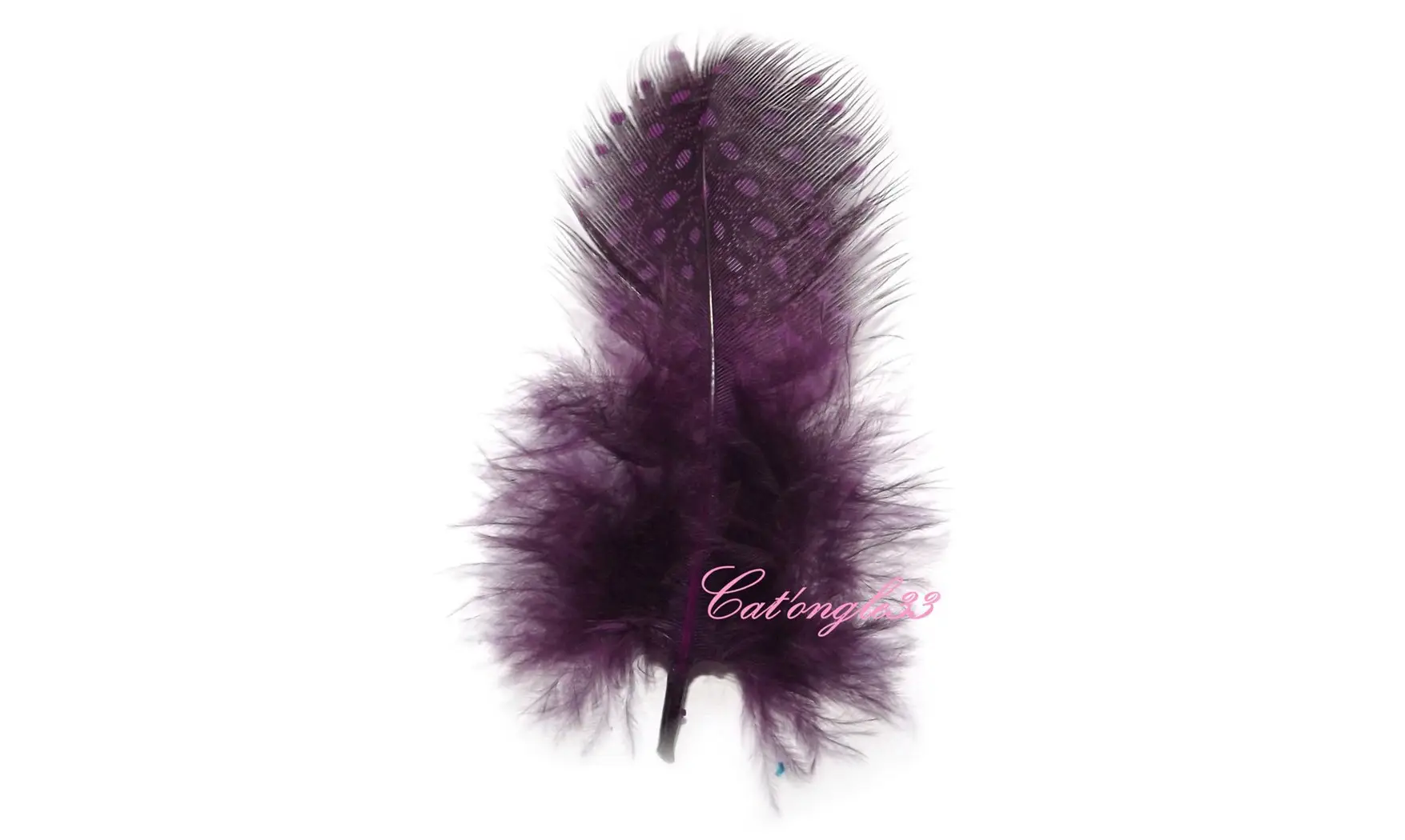 Plume violette nail art