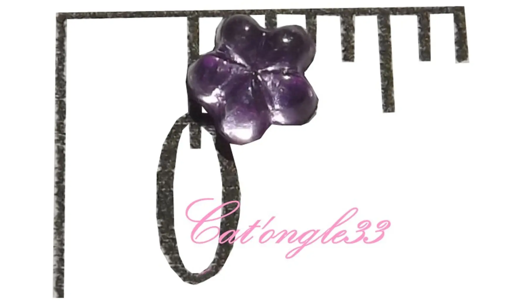 Strass fleurs parme