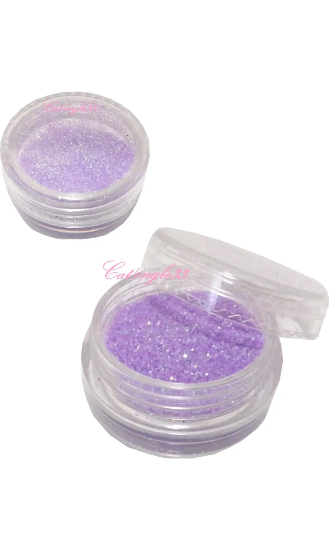 Paillettes fines parme nail art