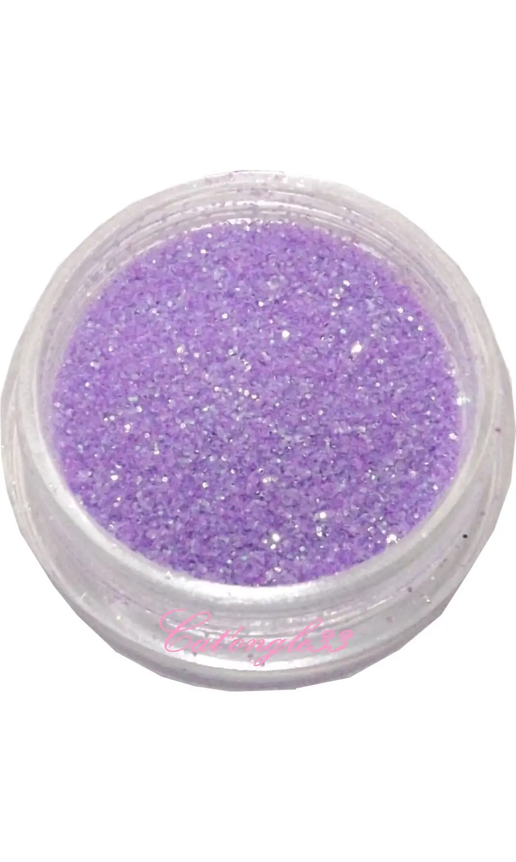 Paillettes fines parme nail art
