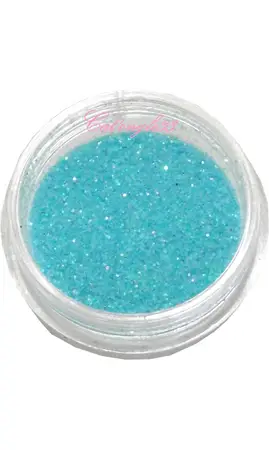 Paillettes fines turquoise nail art