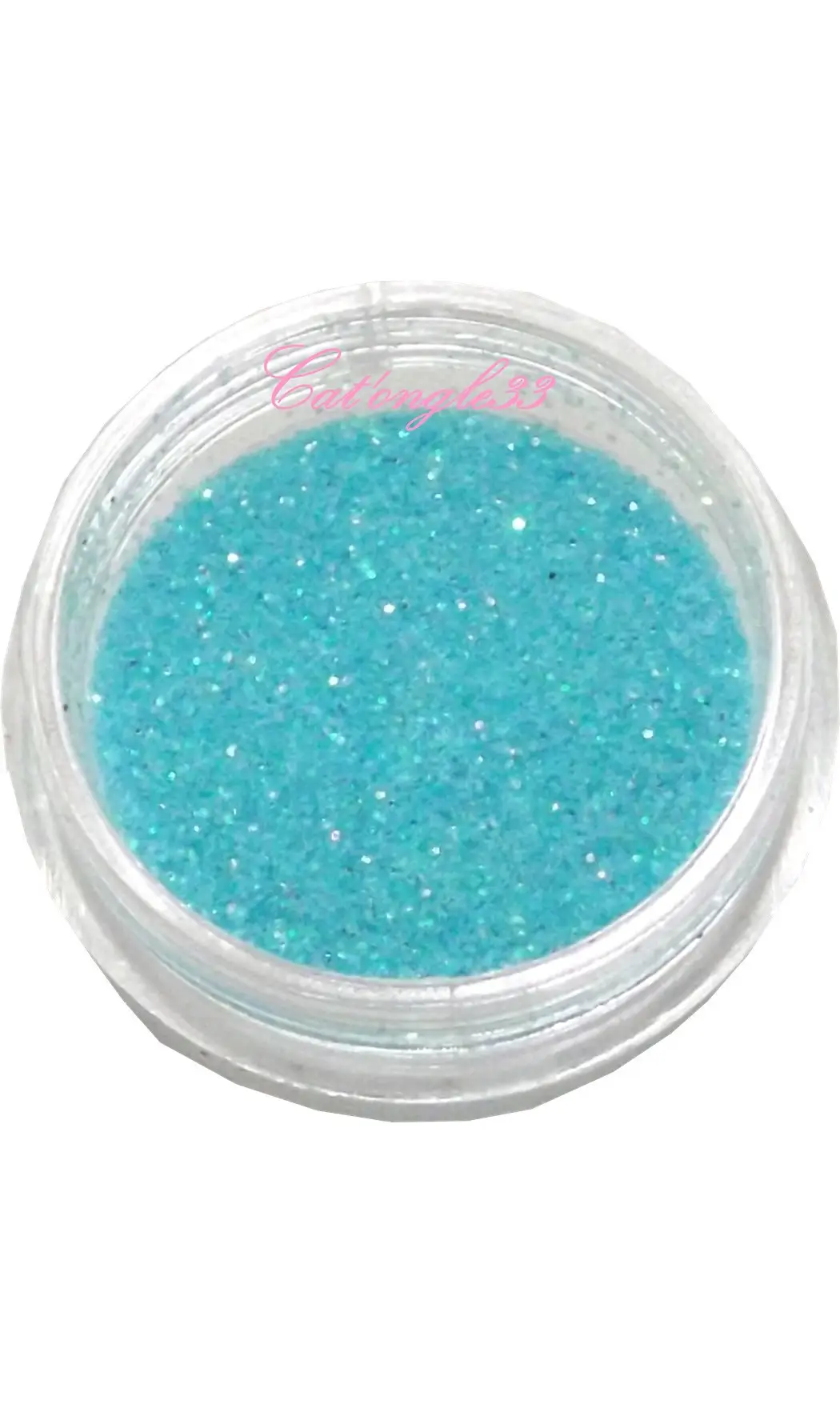 Paillettes fines turquoise nail art