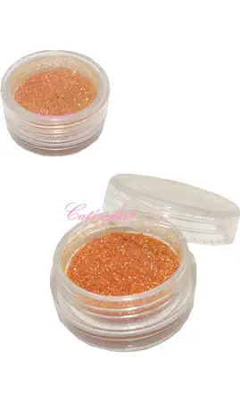 Paillettes fines orange clair nail art