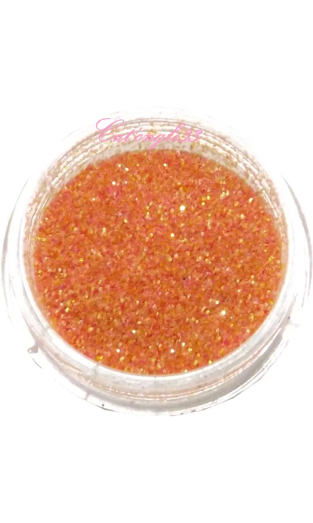 Paillettes fines orange clair nail art