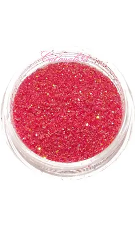 Paillettes fines rouge clair nail art