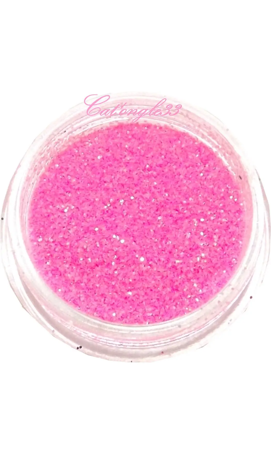 Paillettes fines néon rose nail art