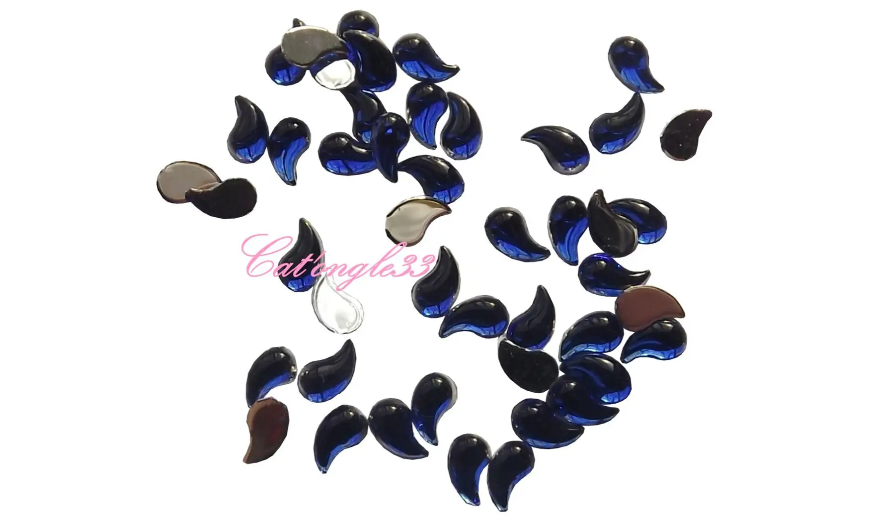 Strass larme bleu roi