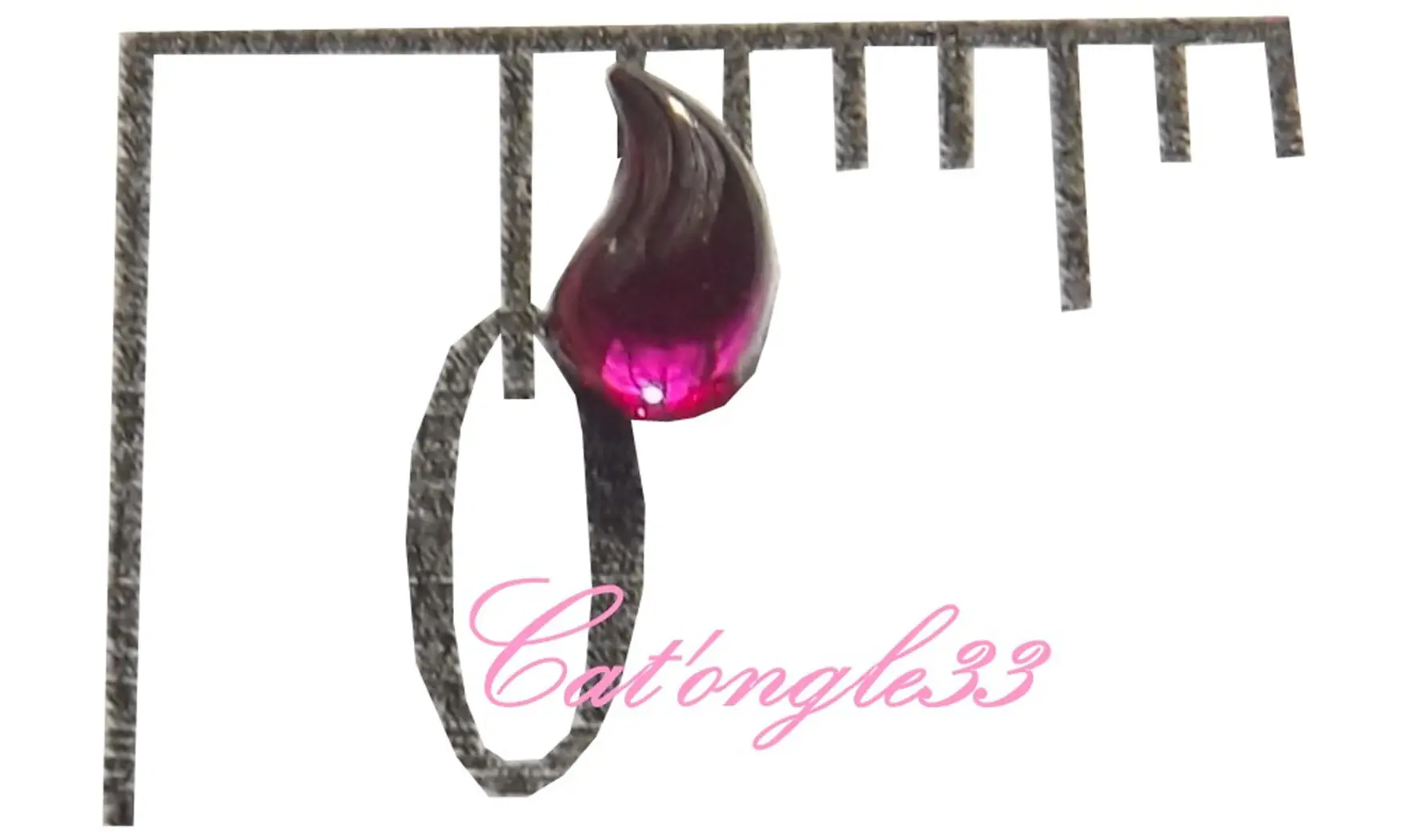 Strass larme fuchsia